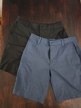 Bundle Of 2 Banana Republic Navy and Black Flat-Front Shorts